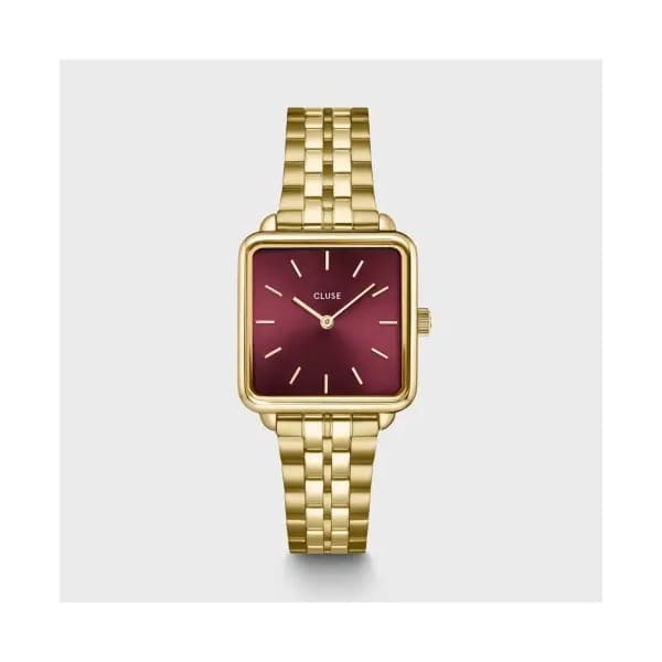 Cluse Montre quartz Femme la Tétragone Rouge