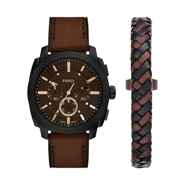 Fossil Montre Fossil Collection Machine en Cuir Marron