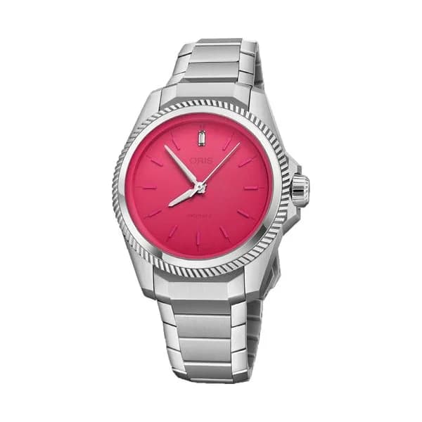 Oris Montre Oris ProPilot X Miss Piggy automatique cadran rose bracelet acier 34 mm