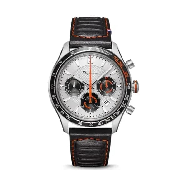 Depancel Montre Depancel Allure chronographe auto cadran gris bracelet cuir