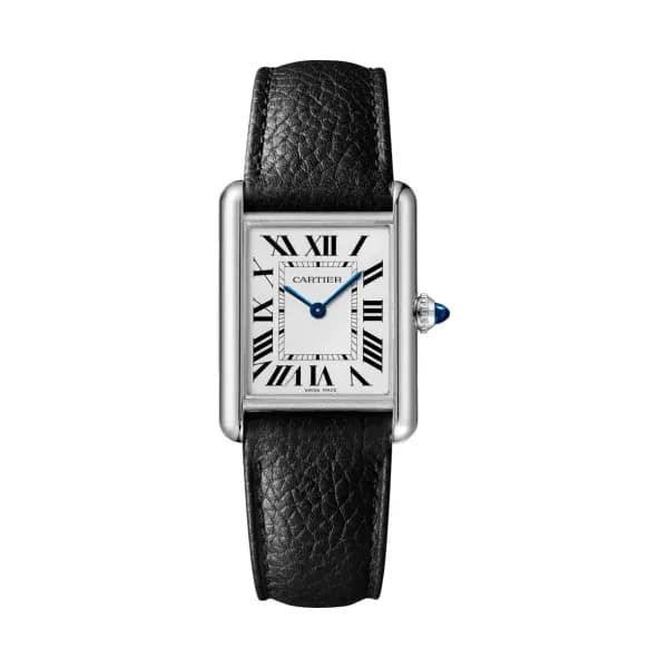 Cartier Montre quartz solaire Femme Tank must Argenté