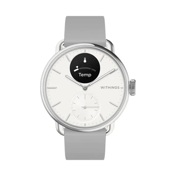 Withings Montre connectée Withings ScanWatch 2 cadran blanc bracelet silicone blanc 38 mm