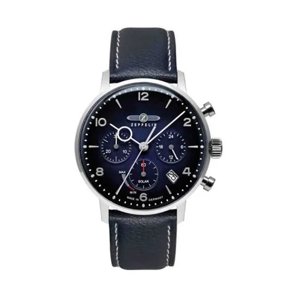 Zeppelin Montre Zeppelin LZ 129 Hindenburg Quartz Solaire Cadran Bleu - 80863_n
