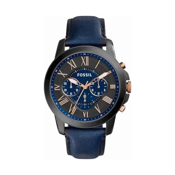 Fossil Montre Homme FOSSIL en Cuir Bleu Etanche
