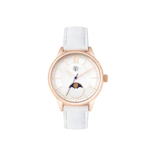 Louis Pion Montre quartz Femme Augustine Argenté, Blanc