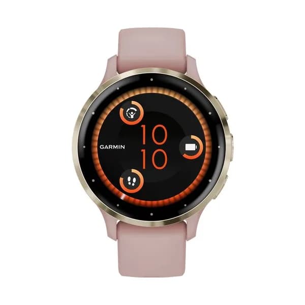Garmin Montre connectée Garmin Venu 3S Soft Gold bracelet silicone rose 41 mm