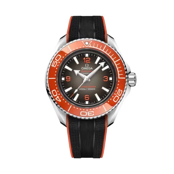 Omega Seamaster 45,5 mm, O-MEGASTEEL sur bracelet caoutchouc