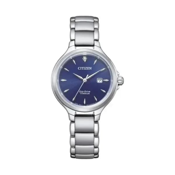 Citizen Montre Citizen Ladies Super Titanium Elegant Eco-drive Cadran Bleu