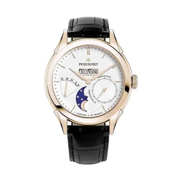 Pequignet Montre Pequignet Royale Origine Or Rose Automatique Cadran Argent - 9011538-AN