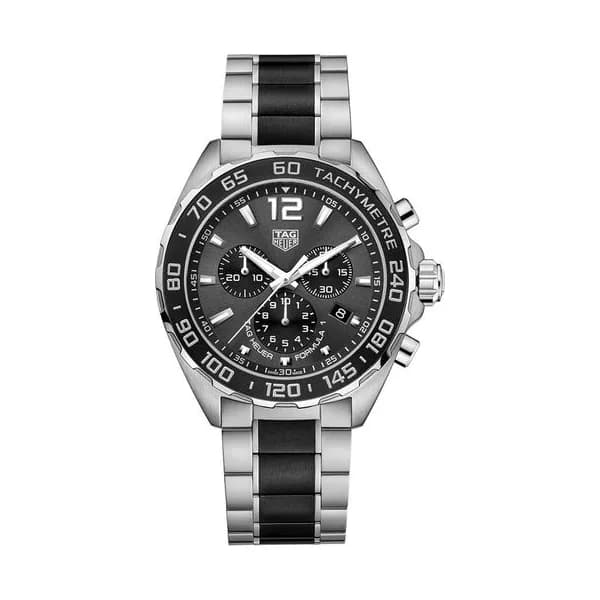 TAG Heuer Montre TAG Heuer Formula 1 chronographe quartz cadran gris bracelet acier 43 mm