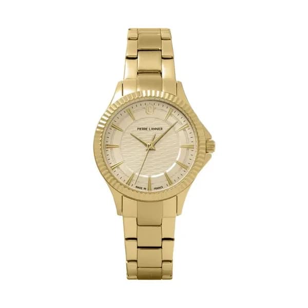 Pierre Lannier Montre Pierre Lannier Collection Metropolitain en Acier et PVD Doré