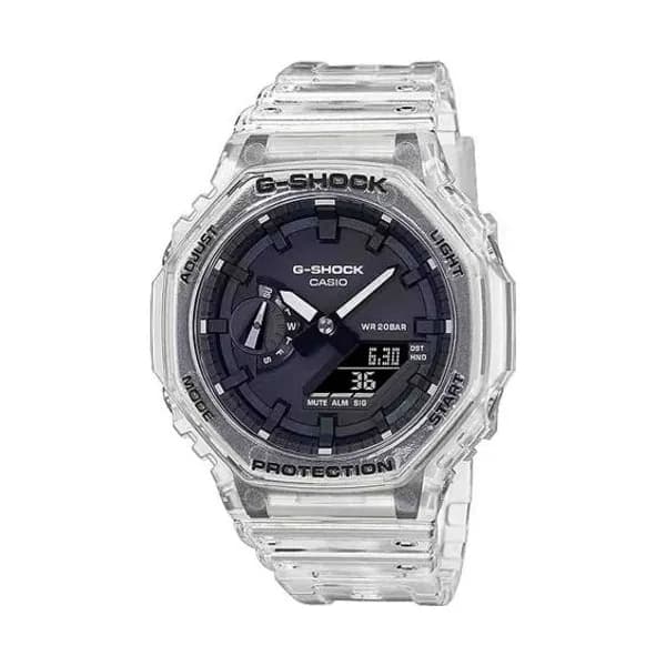 Casio Montre GShock Classic - Série GA-2100 - Transparent & Noir 48.5 x 45.4 mm- GA-2100SKE-7A