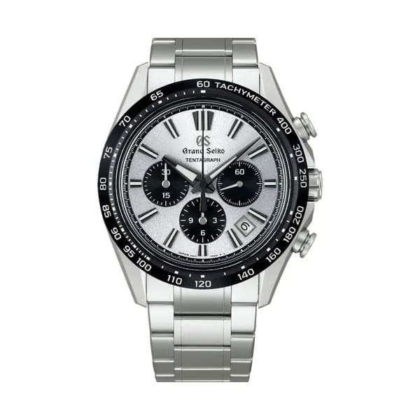 Grand Seiko Montre Grand Seiko Evolution 9 Tentagraph chrono automatique Hi-Beats titane cadran argenté bracelet titane 43,2 mm