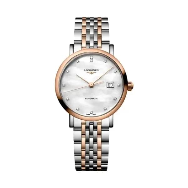 Longines Montre Longines elegant collection 29 mm Automatique Cadran Nacre blanche Bracelet acier
