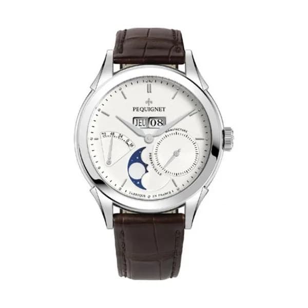 Pequignet Montre Pequignet Royale Origine Automatique Cadran Blanc - 9010433-AM