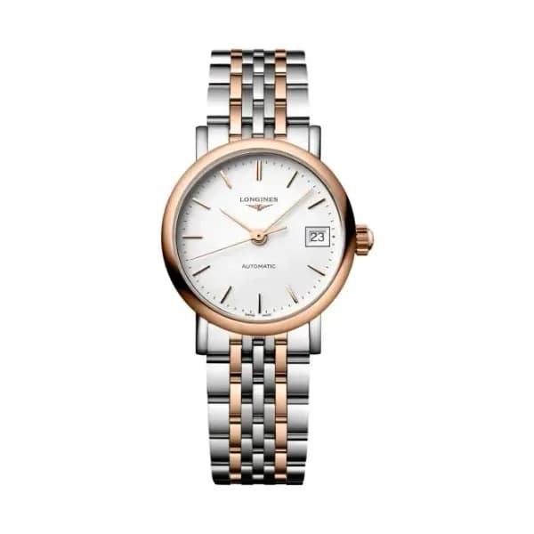 Longines Montre Longines elegant collection 25.50 mm Automatique Cadran Blanc mat Bracelet acier