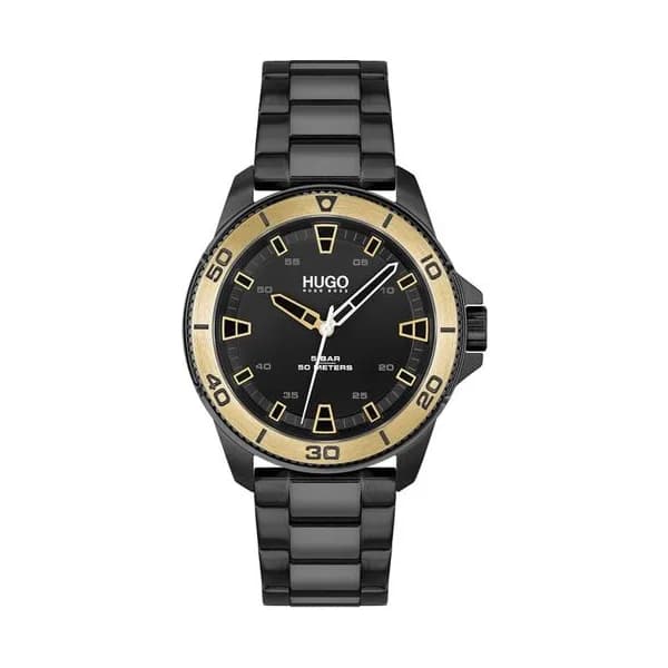 Hugo Montre Hugo en Acier Noir