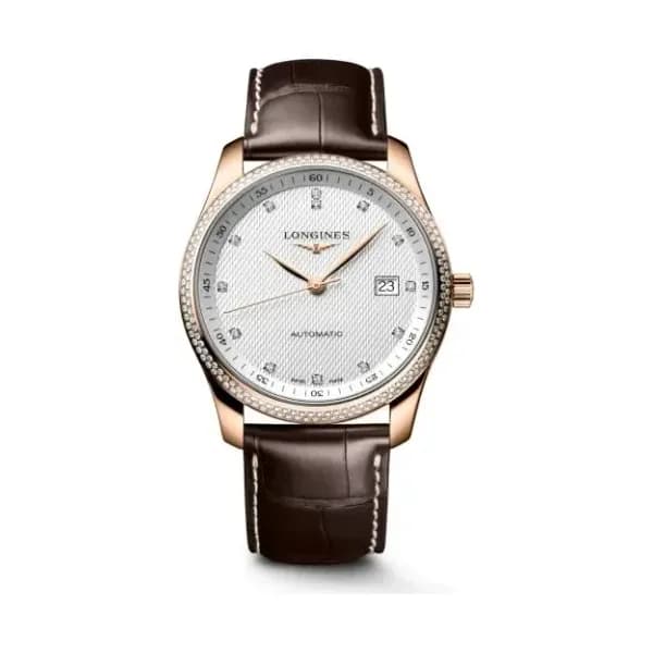 Longines Montre Longines Master Collection 40mm Automatique Cadran Argenté "grain d'orge" Bracelet Alligator
