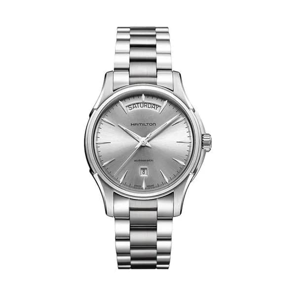 Hamilton Montre Hamilton Jazzmaster Day Date cadran argenté bracelet acier 40 mm