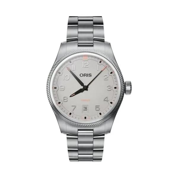 Oris Montre Oris Aviation Propilot Date automatique cadran gris bracelet acier 41 mm