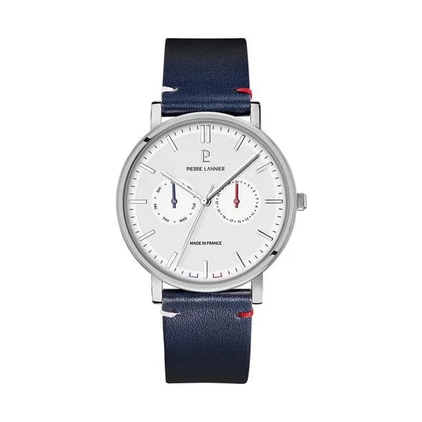 Pierre Lannier Montre Pierre Lannier Collection Essential en Cuir Bleu