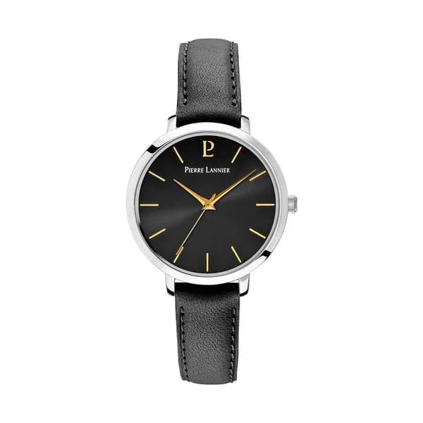 Pierre Lannier Montre Pierre Lannier Collection Chouquette en Cuir Noir