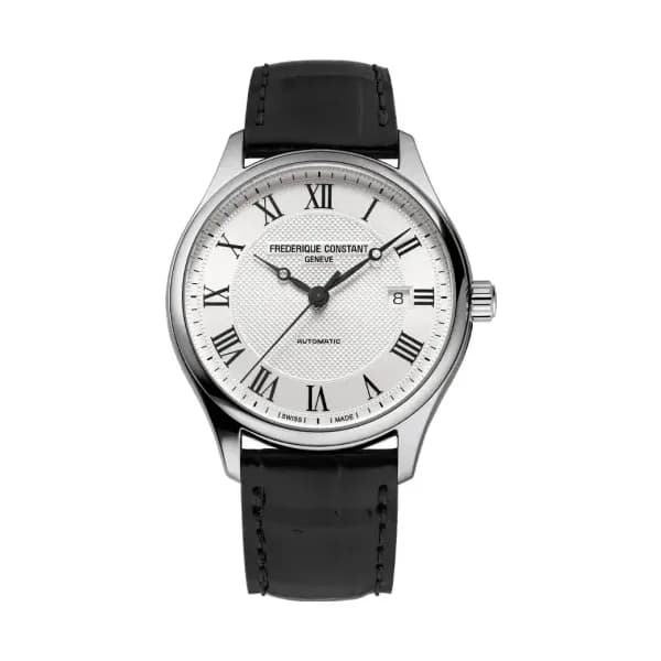 Frédérique Constant Montre Frédérique Constant Classics Index Automatique Cadran Argent Bracelet Cuir - FC-303MC5B6