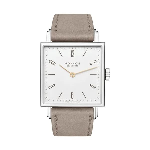 Nomos Montre NOMOS Tetra 27 Duo mécanique bracelet cuir beige 27,5 mm