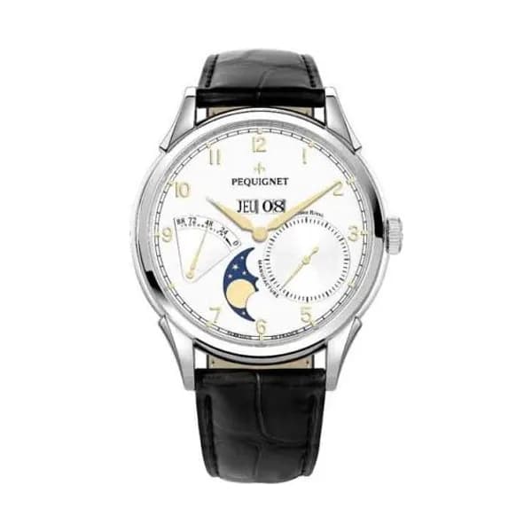 Pequignet Montre Pequignet Rue Royale Grand Sport Automatique Cadran Blanc - 9030438-AN