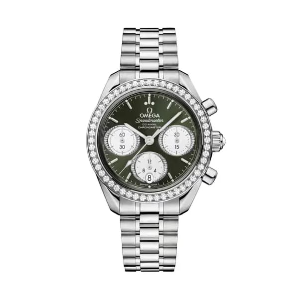 Omega Speedmaster 38 mm, acier sur acier