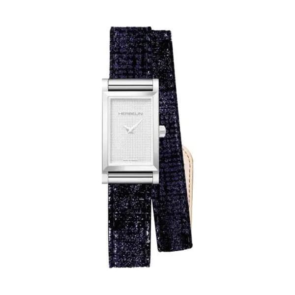 Michel Herbelin Bracelet montre interchangeable Mauna Loa Velours Brillant Bleu Bleu - BRAC17048A186