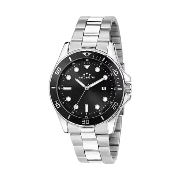 Chronostar Montre Homme CHRONOSTAR CAPTAIN en Acier Gris et Métal Gris Etanche