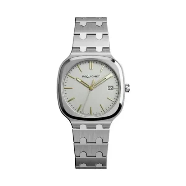 Pequignet Montre Concorde Argent Index Dorés 40 mm 9040333