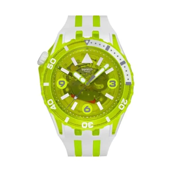 Swatch Montre Swatch Collection Scubaqua en Silicone Jaune