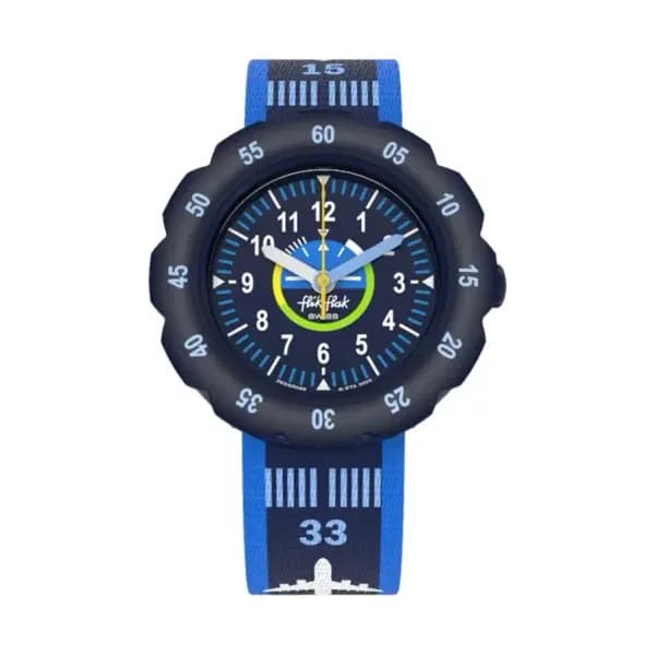 Flik Flak Montre Flik Flak Collection Take Off en Biosource Bleu