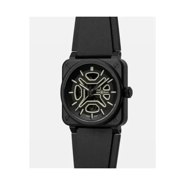 Bell & Ross Montre BELL &amp; ROSS BR03 Skeleton Black Lum Ceramic Édition Limitée