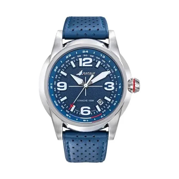 Patrouille de France Montre Rafale Solo Display RSD Cadran et Cuir Bleu 666020