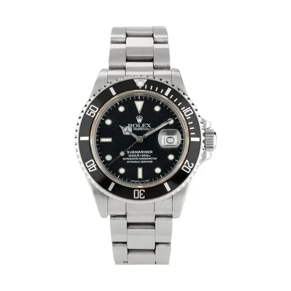 Rolex Montre Rolex Submariner Date 40 mm 1987 Ref 16800 Full Set