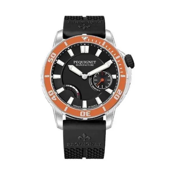 Pequignet Montre Pequignet Royale 300 Automatique Cadran Noir - 9050343-Silicone
