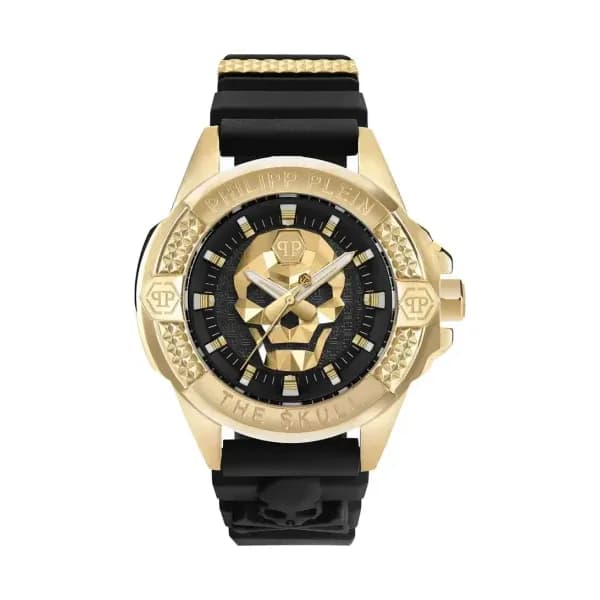 Philipp Plein Montre quartz Homme the skull Noir, Doré