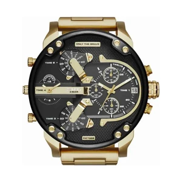 Diesel Montre Analogique Homme Diesel Acier Jaune DZ7333