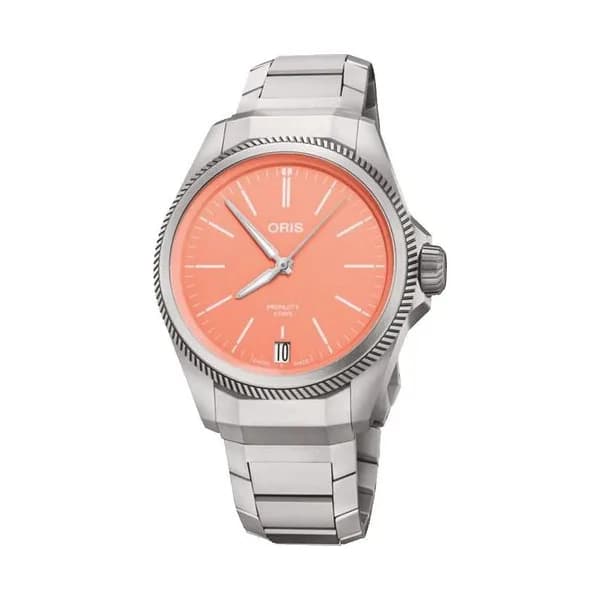 Oris Montre Oris ProPilot X Calibre 400 Titane automatique cadran saumon bracelet titane 39 mm