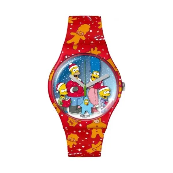 Swatch Montre Swatch x the Simpsons Wondrous Winter Wonderland SUOZ361
