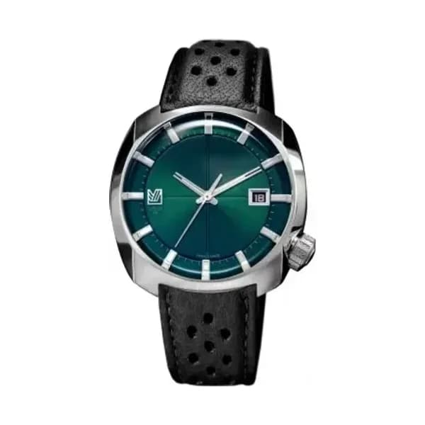 March LA.B Montre MARCH LA.B AM1 Electrique Cadran Forest Bracelet Alligator