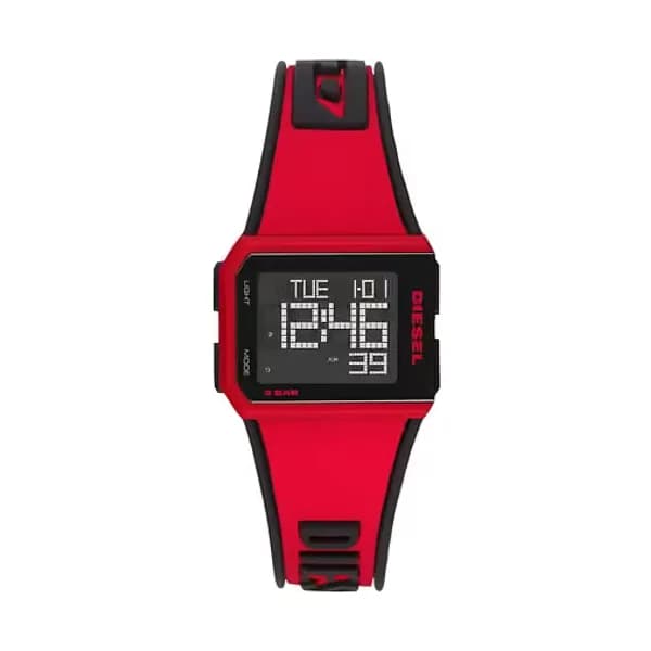 Diesel Montre Homme DIESEL en Silicone Rouge