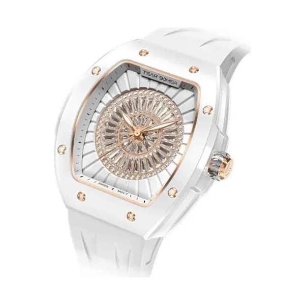 Tsar Bomba Montre Tsar Bomba - Nucleus Series Céramique - Blanc & Vert - TB8220L01