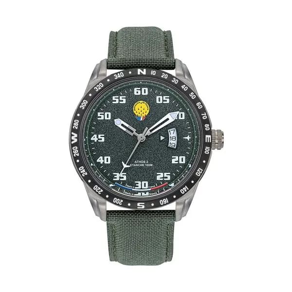 Patrouille de France Montre Patrouille de France Collection Athos 2 en Nylon Vert