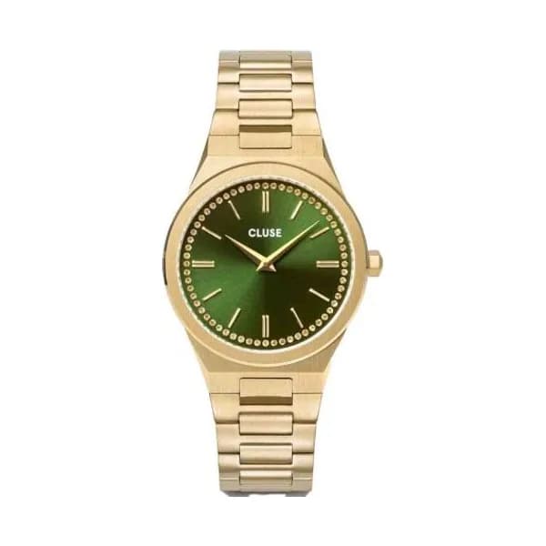 Cluse Montre Cluse Vigoureux Steel, Green Stones, Gold Colour - CW0101210006