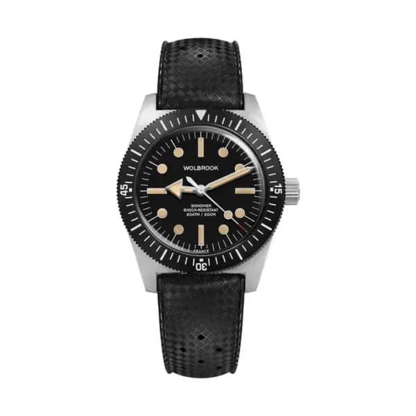 Wolbrook Montre de plongée automatique Skindiver 38 mm Old Radium Lume