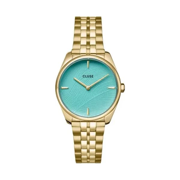 Cluse Montre Cluse Collection Féroce Petite Steel en Acier et PVD Doré